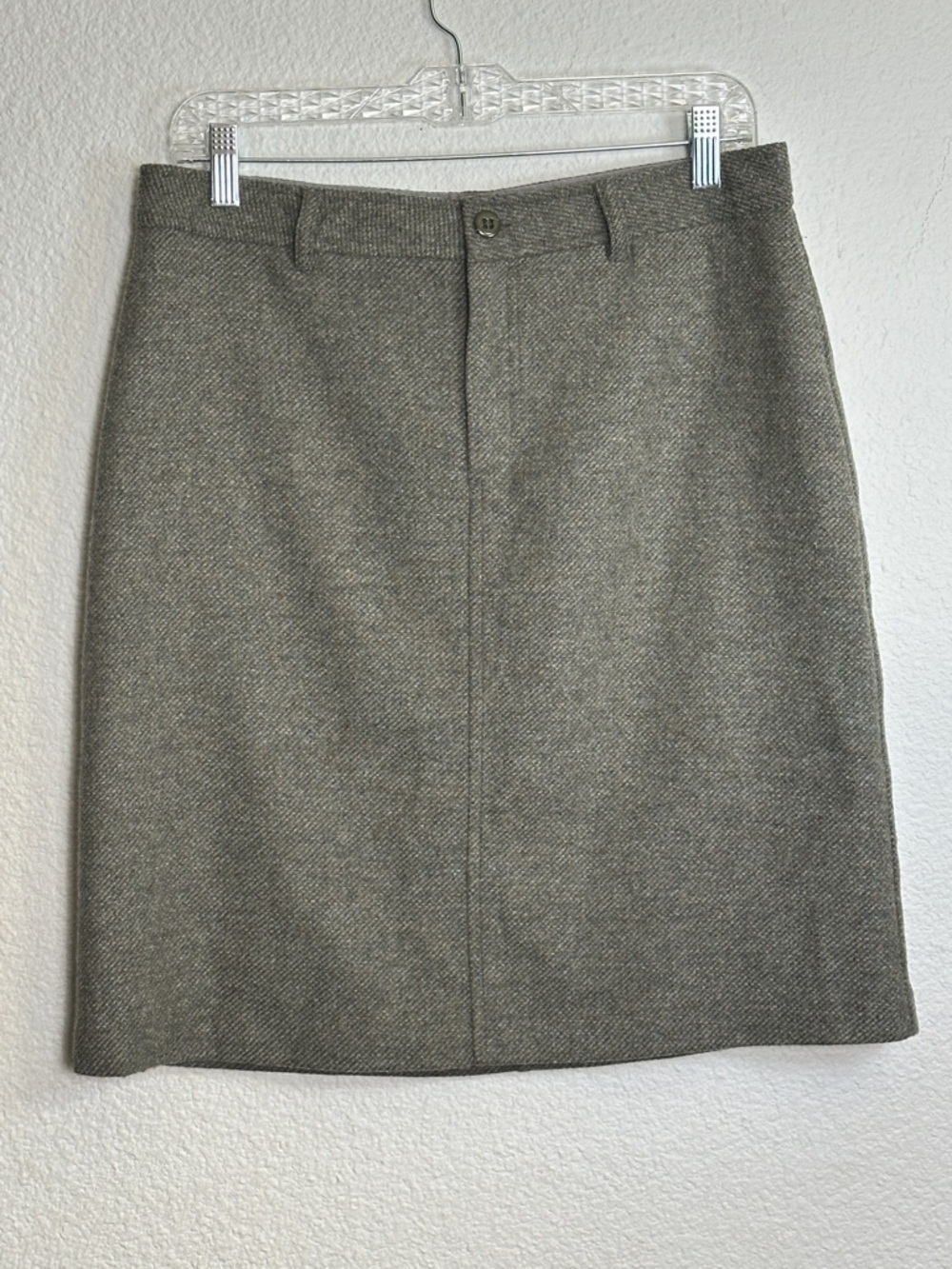 J. Crew Green Wool Pencil Skirt Womens‎ Size 10 Work Career Business
